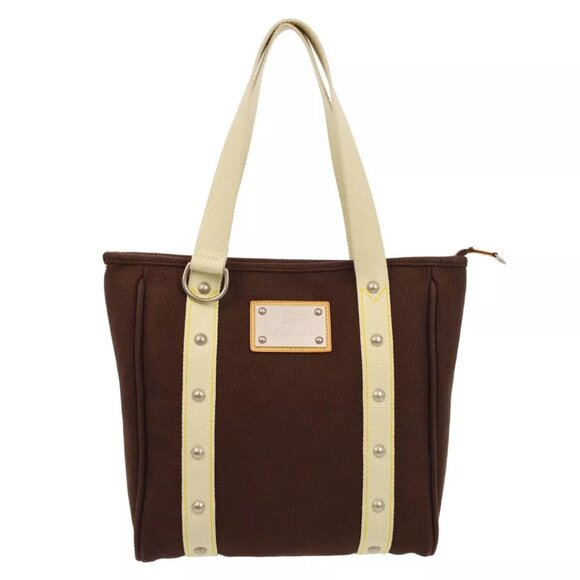 Louis Vuitton Brown Antigua Cabas MM Tote Bag M80663 SP1005 183125 - Picture 1 of 12